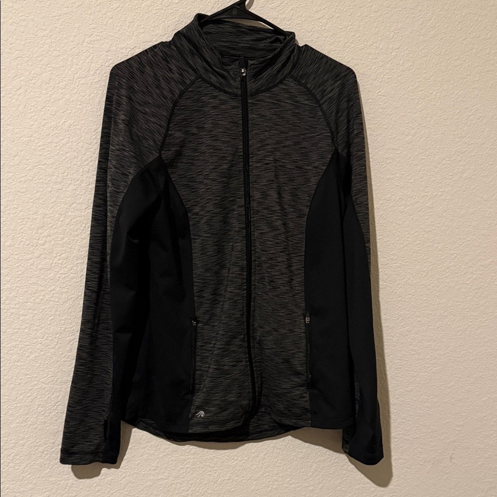 Women's Black Zip-Up Sweatshirt